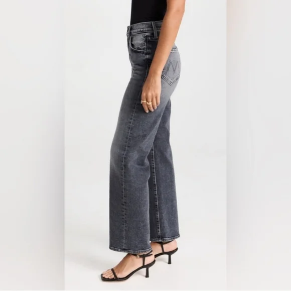 NWT Mother Superior the Rambler Zip Flood black denim jeans size 33 - Picture 10 of 12